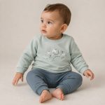 Conjunto de menina cardado