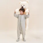 Pijama-saco de dormir com mangas e meias antiderrapantes – Mint Tea – TOG 2.5