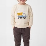 Conjunto Infantil com Sweatshirt Beep Beep e Calças Castanhas