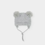 Gorro de Malha Cinza com Dois Pompons – Boboli
