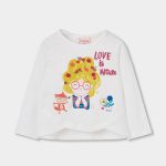 Camisola Manga Comprida Branca “Love is Nature” – Boboli