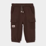 Calças Cargo Castanhas com Bolsos – Boboli